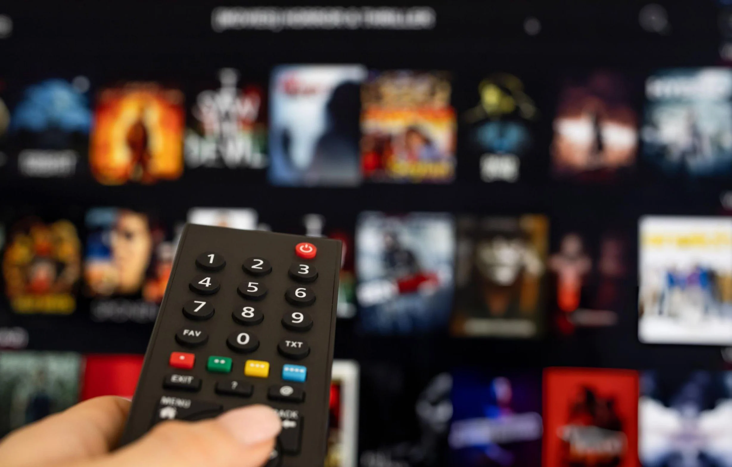 4K IPTV service provider streaming ultra HD content on a large TV